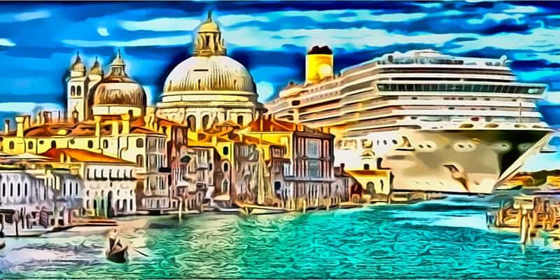 Large Cruise Ship in Venice